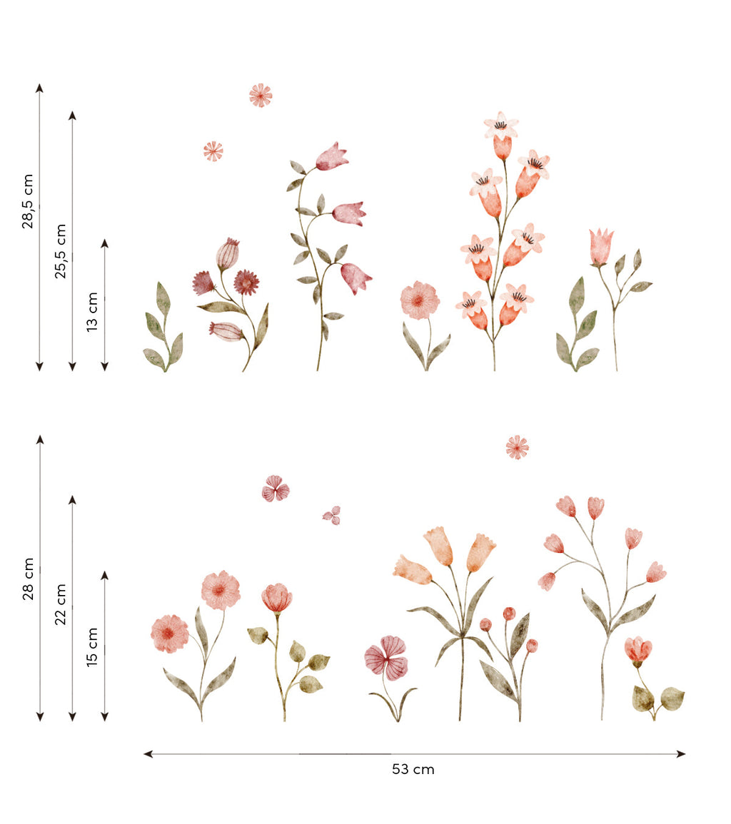 COCCINELLA - Stickers muraux - Jolies fleurs